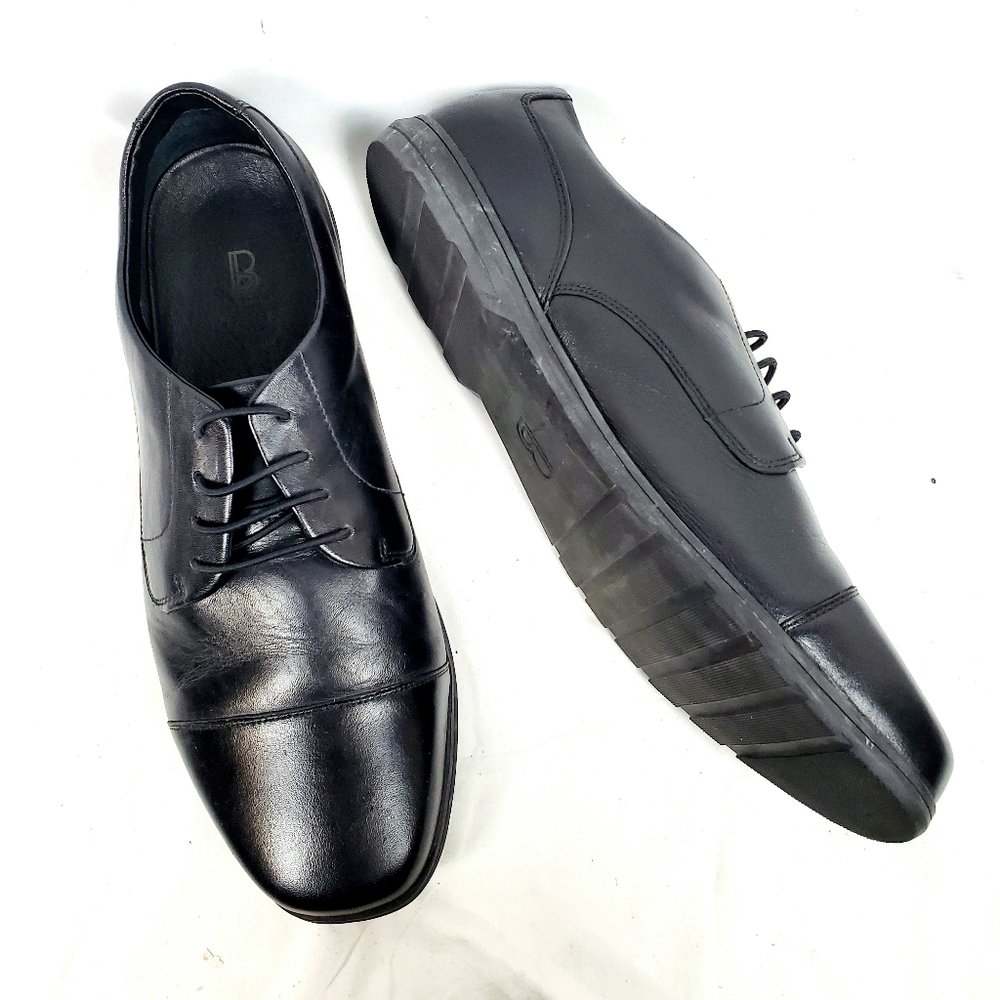 Birchbury Rockwell Black Leather‎ Barefoot Dress Shoe